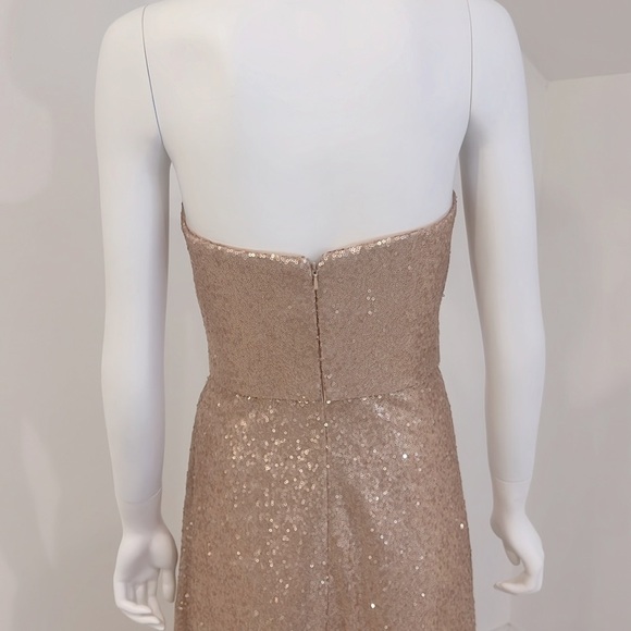 Sample Sale-NWT- Dessy 4533-size 10- Rosegold- Sequin- Pristine - Picture 5 of 7